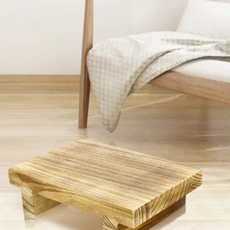 Repose-pieds en bois de bambou pour chevet, escabeau en bois vintage, mini se lever, antidérapant, chambre à coucher, HOKitchen pour adultes et enfants – Image 6