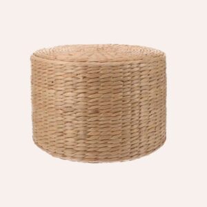 Tabouret Enfant Tissé Main Naturel - Repose-Pied Déco