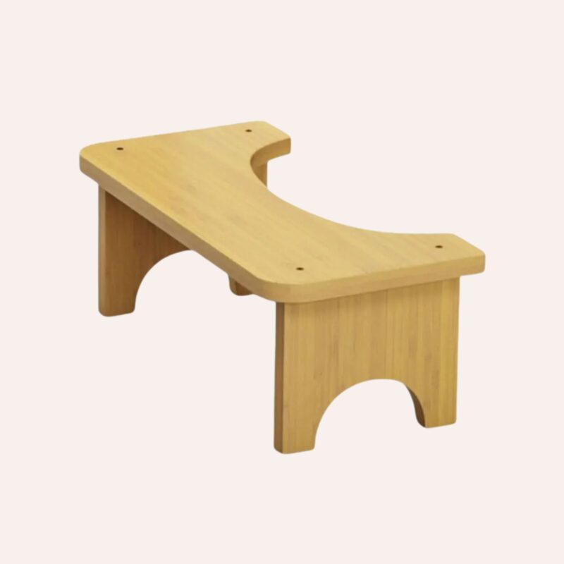 Tabouret Toilette Bambou Ergonomique Antidérapant Enfants Femmes Enceintes Seniors – Image 2