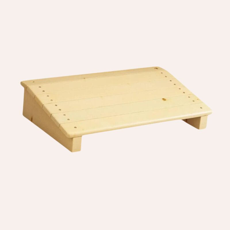Repose-Pieds Bois Surface Lisse Inclinable Bureau Gaming Salle Bain Adultes – Image 2