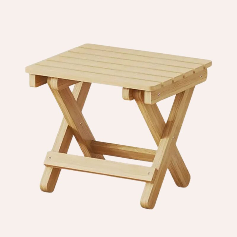 Tabouret Pliable Bois Camping - Repose-Pied Portable Léger – Image 2