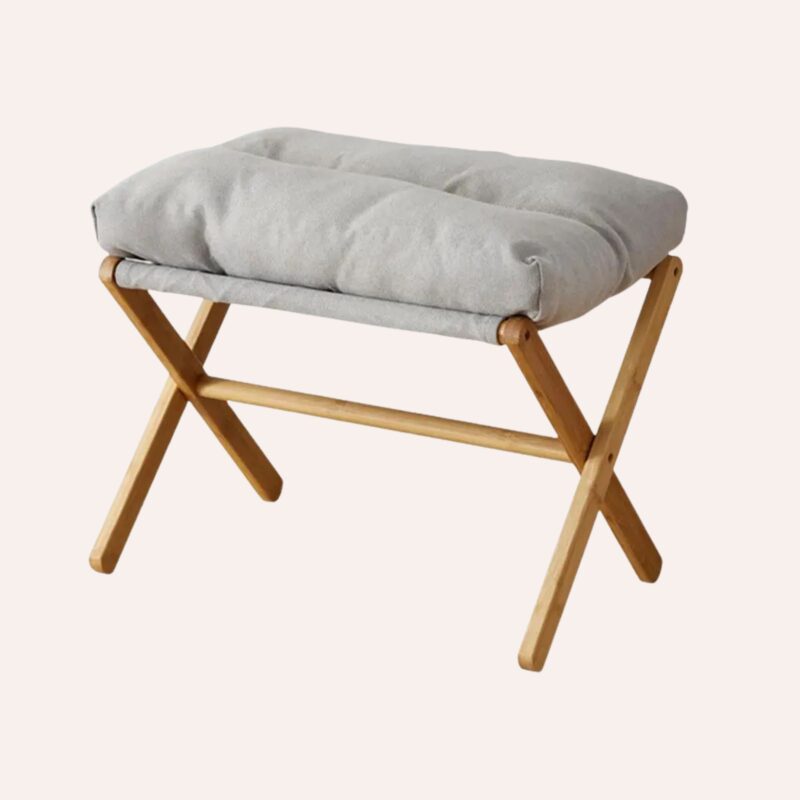 Pouf Velours Rembourré Salon Chambre Bureau Extérieur Confort Design Pratique – Image 2