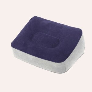 Repose-Pieds Gonflable PVC Bureau Voyage Portable Ultra-Compact Ajustable