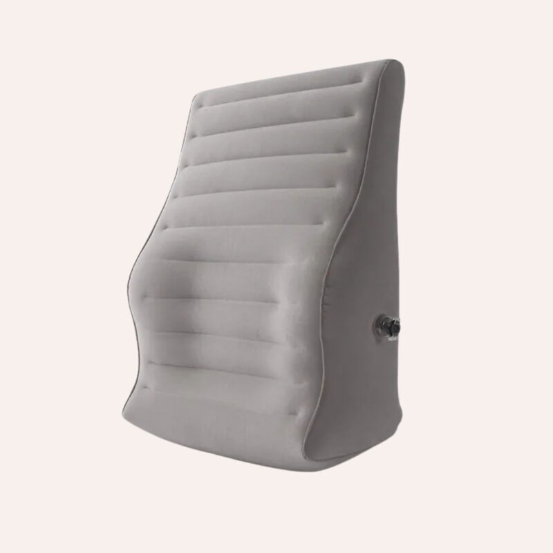 Coussin Gonflable PVC Flocage Support Lombaire Circulation Jambes 46x37cm – Image 2