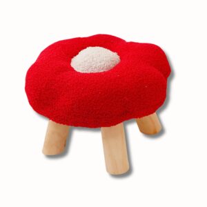 Pouf Fleur Kawaii Enfant - Repose-Pied Déco Scandinave - Repose Pied Confortable