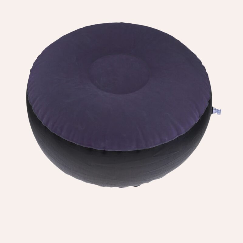 Tabouret Gonflable PVC Flocage 62x32cm Camping Plage Jardin Portable – Image 2