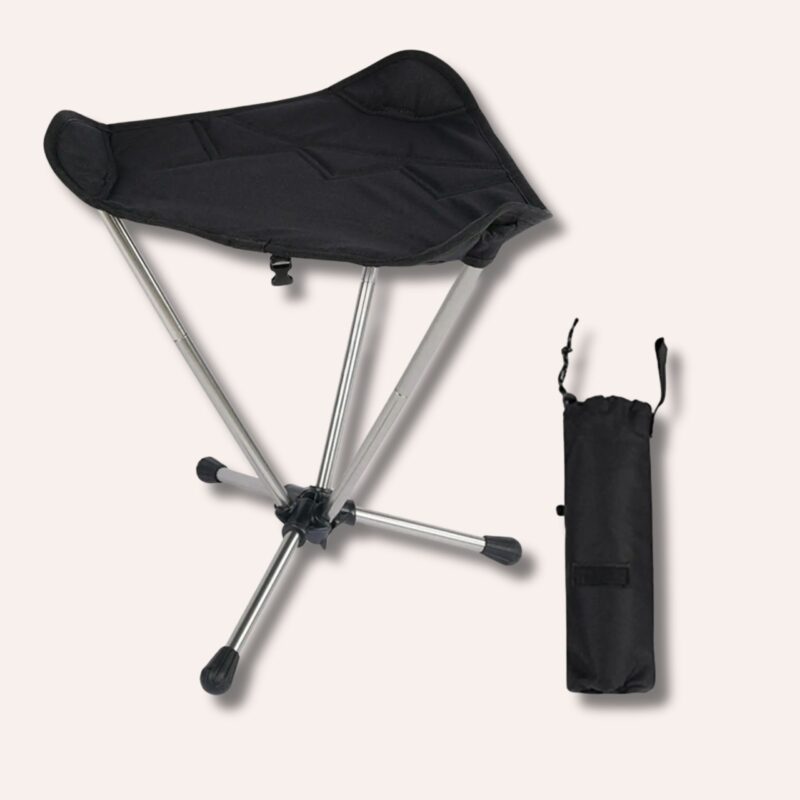Tabouret Camping Pliable Oxford Aluminium 35x35cm Randonnée Multifonction