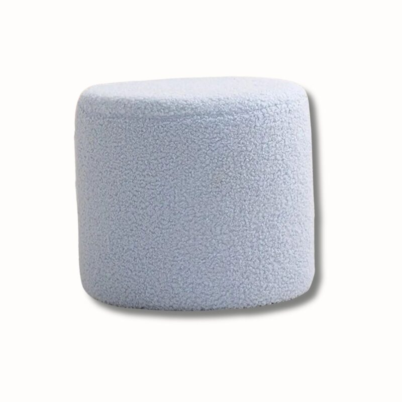 Pouf repose pied velours cube 20x19 cm tabouret stable et confortable – Image 2