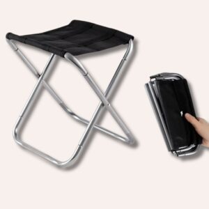 Tabouret Camping Pliable Aluminium - Siège Portable Ultraléger Extérieur 100kg