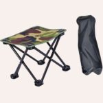 Tabouret Camping Camouflage - Repose-Pieds Portable Oxford 28x28x23cm Pêche