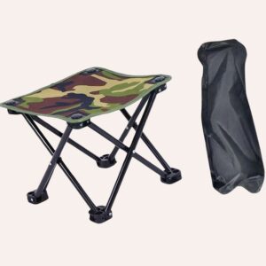 Tabouret Camping Camouflage - Repose-Pieds Portable Oxford 28x28x23cm Pêche