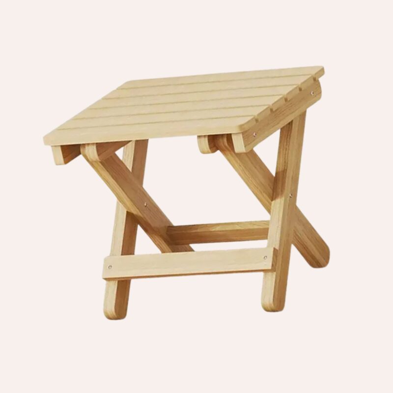 Tabouret Pliable Bois Camping - Repose-Pied Portable Léger – Image 3
