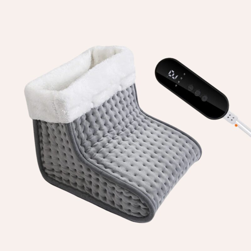 Chauffe-Pieds Électrique 100W Télécommande 4 Vitesses Minuteur Lavable Thérapeutique