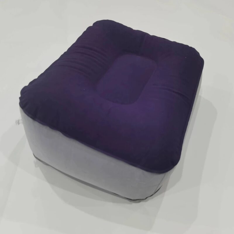 Repose-Pieds Gonflable PVC Bureau Voyage Portable Ultra-Compact Ajustable – Image 3