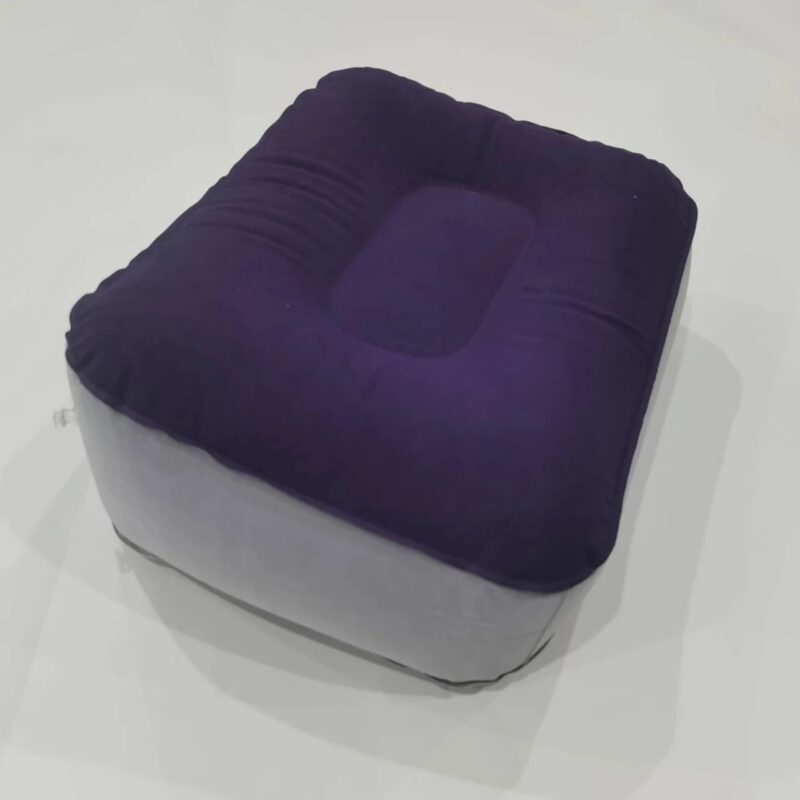 Repose-Pieds Gonflable PVC Bureau Voyage Portable Ultra-Compact Ajustable – Image 3