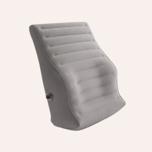 Coussin Gonflable PVC Flocage Support Lombaire Circulation Jambes 46x37cm