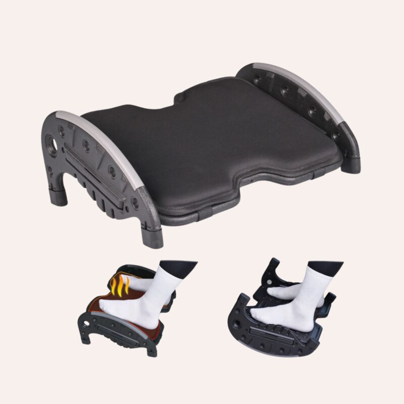 Repose-Pieds Coussin Mousse Amovible 27x16x11cm Texture Massage Pliable – Image 3