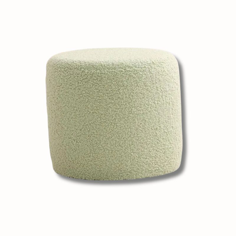 Pouf repose pied velours cube 20x19 cm tabouret stable et confortable – Image 3