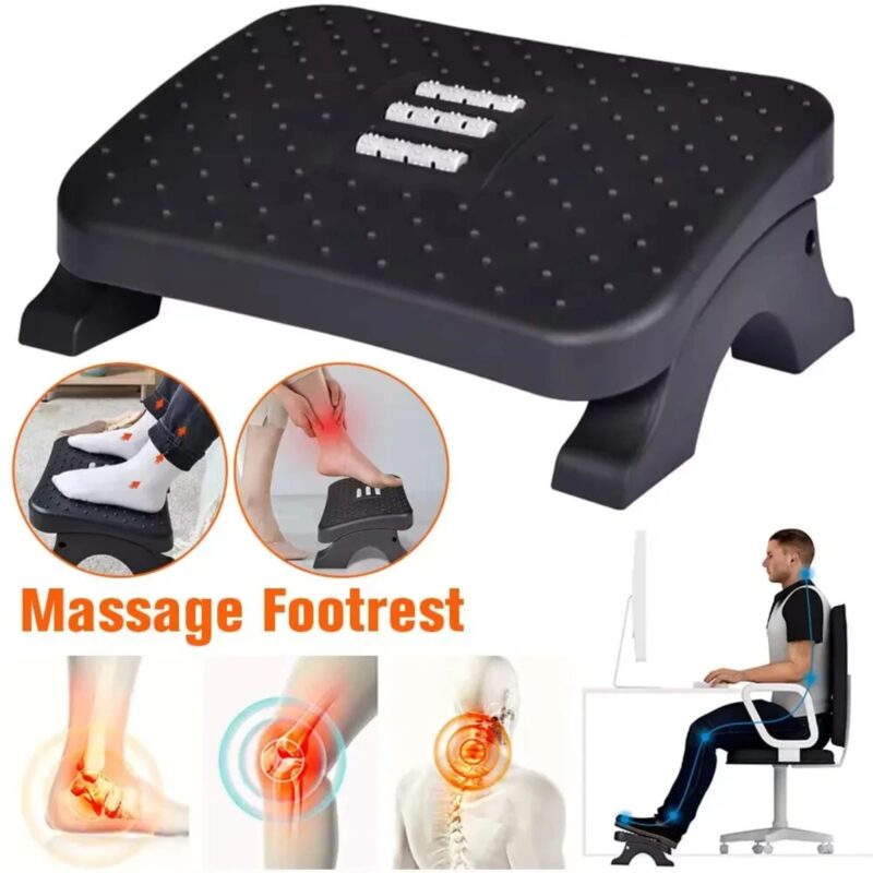 Repose-Pieds Ergonomique 15"x11"x6" Rouleaux Massage 120lb Pliable Minimaliste – Image 3