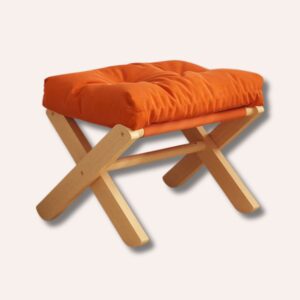 Repose-Pieds Pliable Bambou - Tabouret Multifonction Coussin Haute Résilience