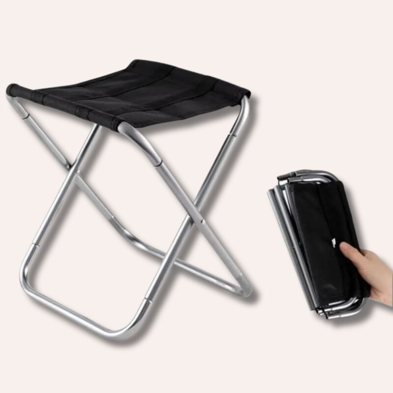 Tabouret Camping Pliable Aluminium - Siège Portable Ultraléger Extérieur 100kg – Image 3