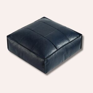 Pouf Marocain Enfant Cuir PU 40x40x15cm Carré Salon Mariage Traditionnel