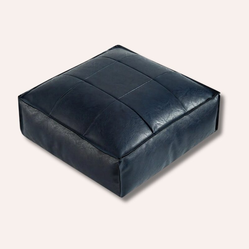 Pouf Marocain Enfant Cuir PU 40x40x15cm Carré Salon Mariage Traditionnel