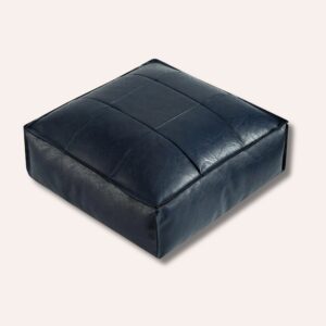 Pouf Marocain Enfant Cuir PU 40x40x15cm Carré Salon Mariage Traditionnel
