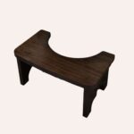 Tabouret Toilette Bambou Ergonomique Antidérapant Enfants Femmes Enceintes Seniors