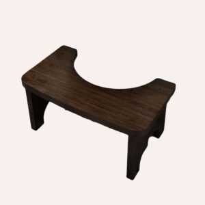 Tabouret Toilette Bambou Ergonomique Antidérapant Enfants Femmes Enceintes Seniors