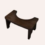 Tabouret Toilette Bambou Ergonomique Antidérapant Enfants Femmes Enceintes Seniors