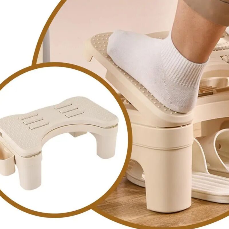 Repose-pieds ergonomique sous le bureau avec rouleaux de massage et correction de posture – Image 2