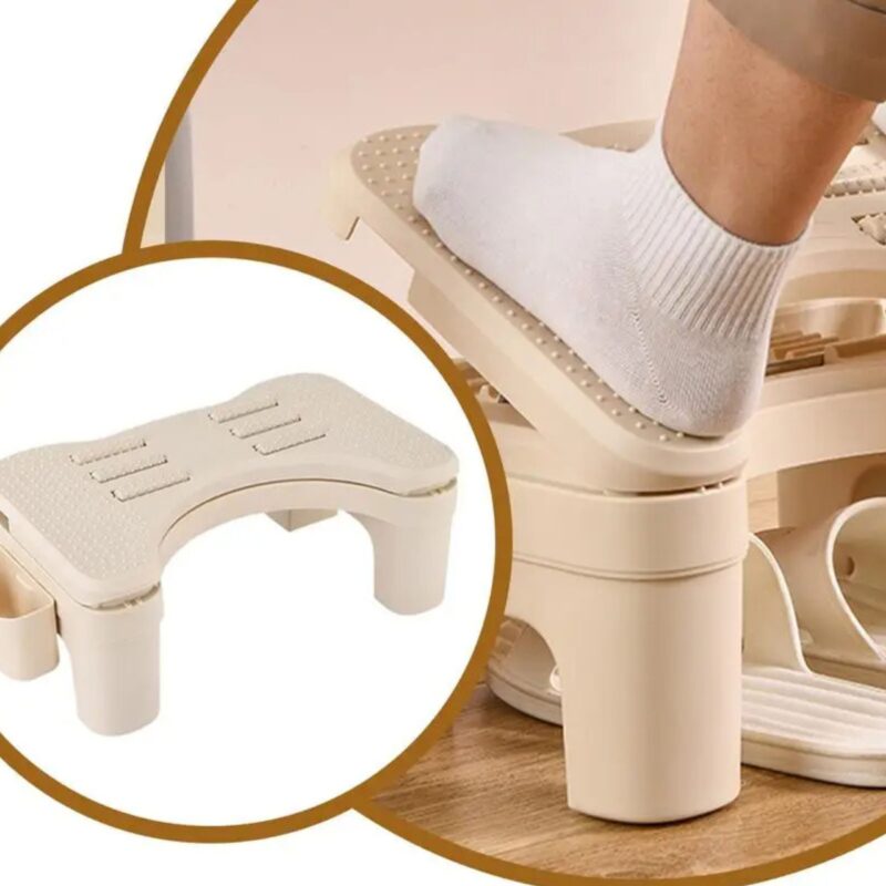Repose-pieds ergonomique sous le bureau avec rouleaux de massage et correction de posture – Image 2