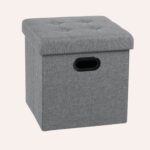 Pouf Repose-Pied Pliable avec Coffre de Rangement 38L Similicuir