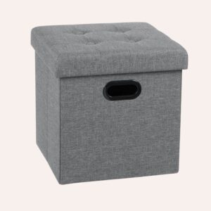 Pouf Repose-Pied Pliable avec Coffre de Rangement 38L Similicuir