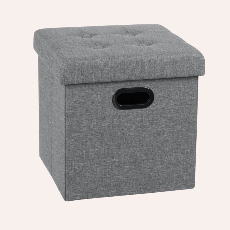 Pouf Repose-Pied Pliable avec Coffre de Rangement 38L Similicuir