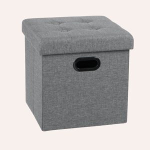 Pouf Repose-Pied Pliable avec Coffre de Rangement 38L Similicuir