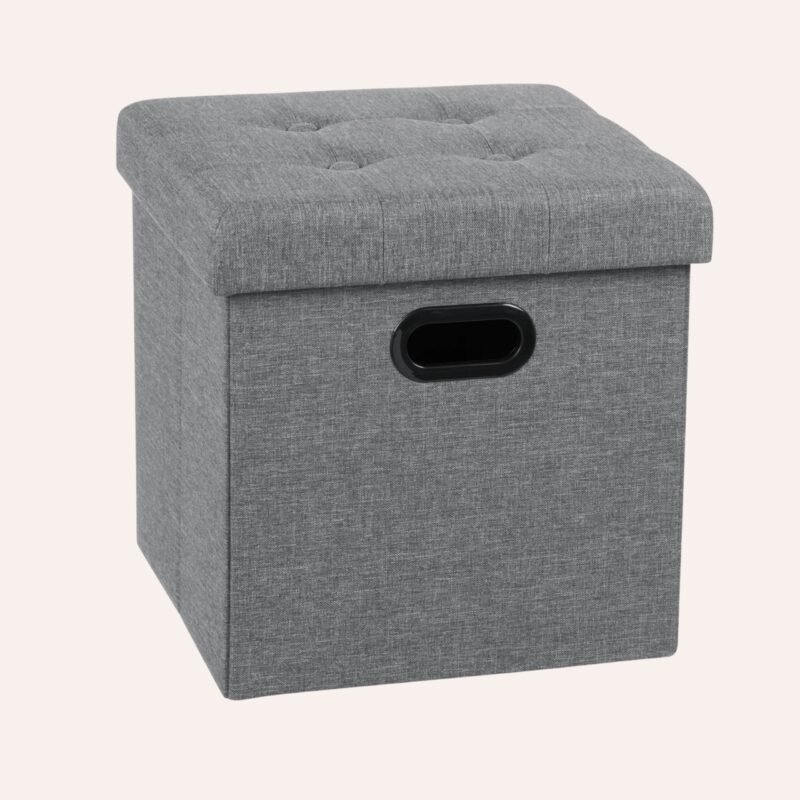 Pouf Repose-Pied Pliable avec Coffre de Rangement 38L Similicuir