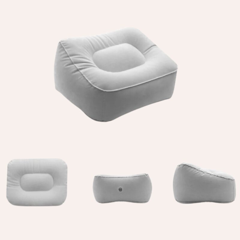 Coussin Gonflable PVC Voyage Bureau 37x30x20cm Anti-Fuite Floqué Circulation – Image 4