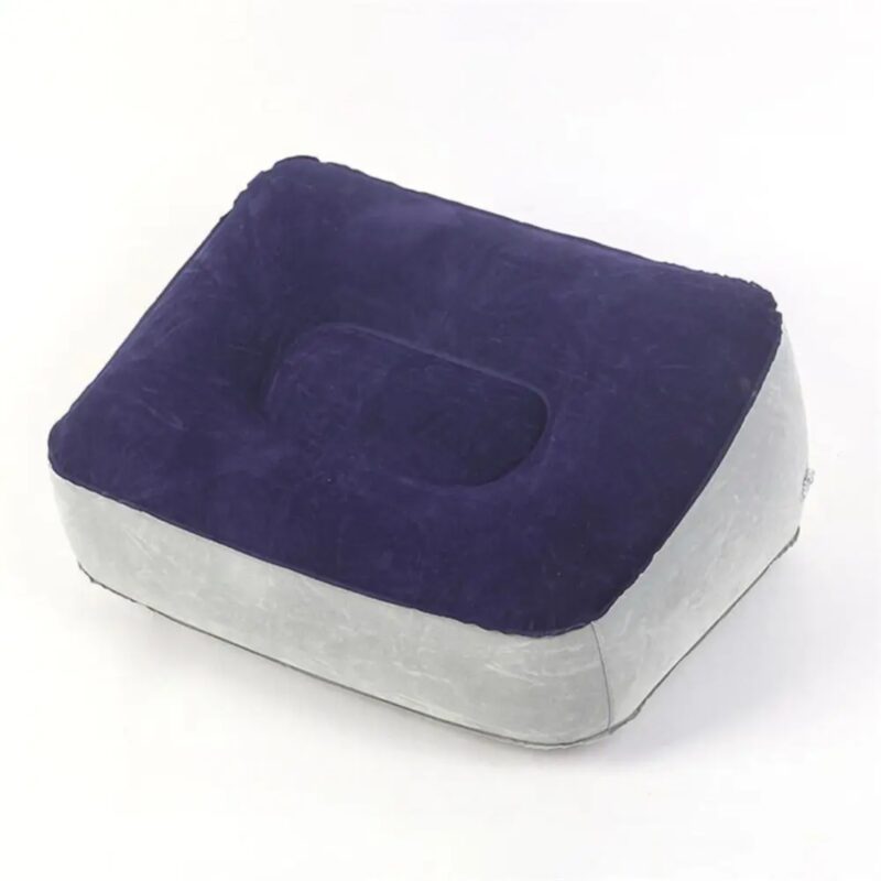Oreiller repose pied gonflable PVC doux – coussin voyage bureau maison, confort pieds relaxants – Image 5