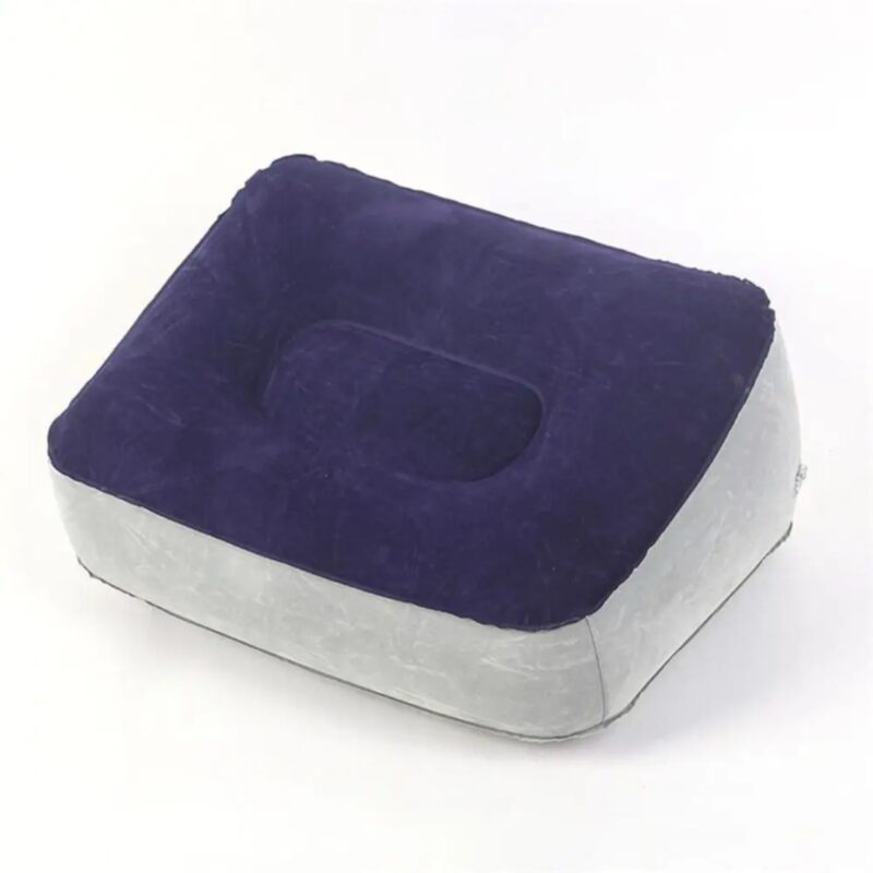 Oreiller repose pied gonflable PVC doux – coussin voyage bureau maison, confort pieds relaxants – Image 5
