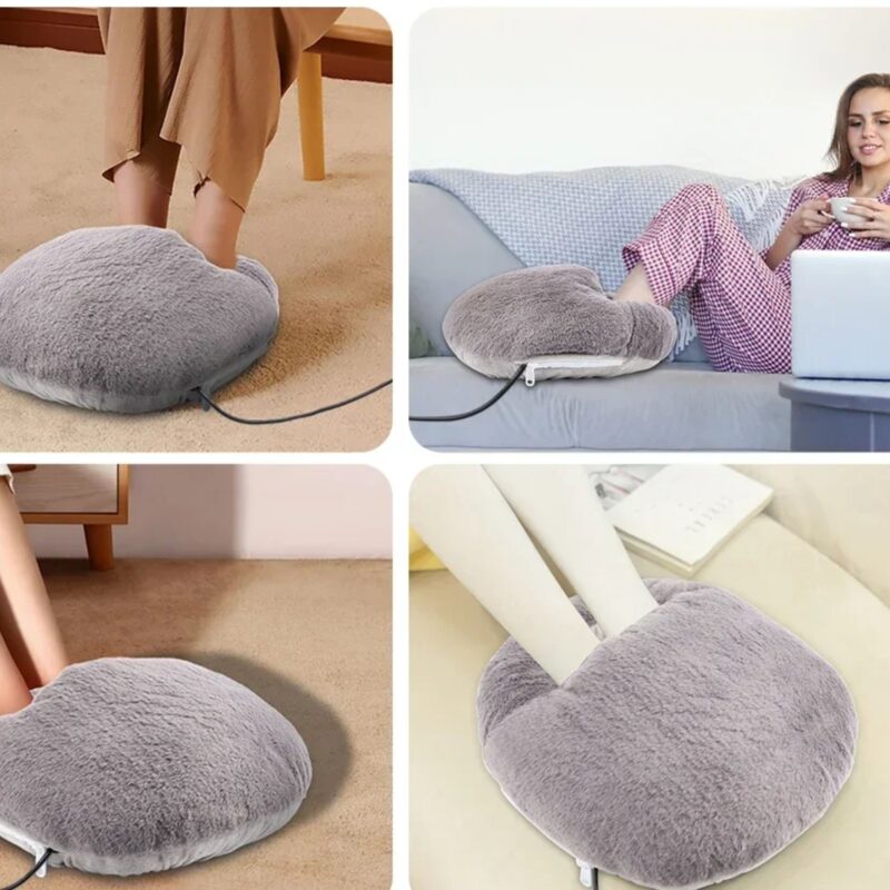 Coussin Chauffant Pieds USB Unisexe Velours Lavable Température Constante – Image 5
