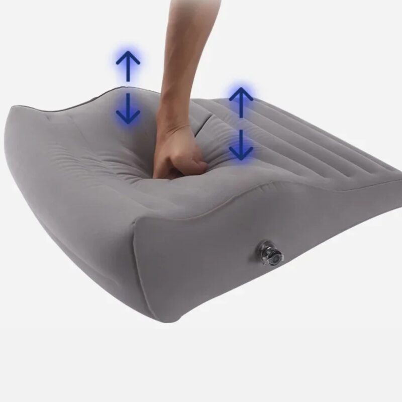 Coussin Gonflable PVC Flocage Support Lombaire Circulation Jambes 46x37cm – Image 5