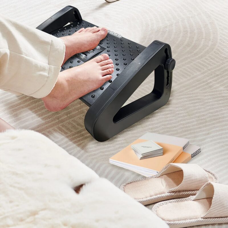 Repose-Pieds Ergonomique PP 6 Hauteurs 16.5x12.2" Surface Massage Antidérapant – Image 5