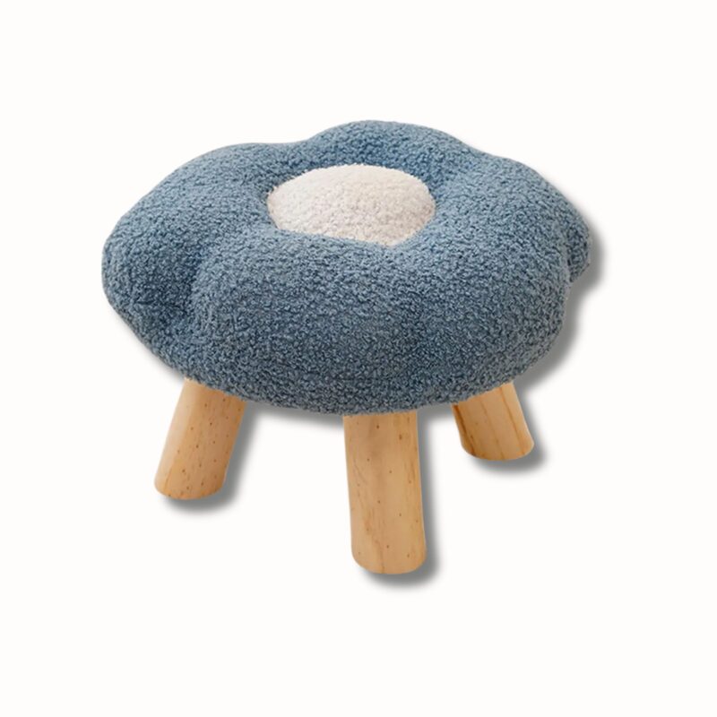 Pouf Fleur Kawaii Enfant - Repose-Pied Déco Scandinave - Repose Pied Confortable – Image 5