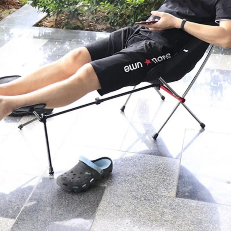 Repose-Pieds Camping Pliable Aluminium Oxford Portable Pêche Plage 420g – Image 5