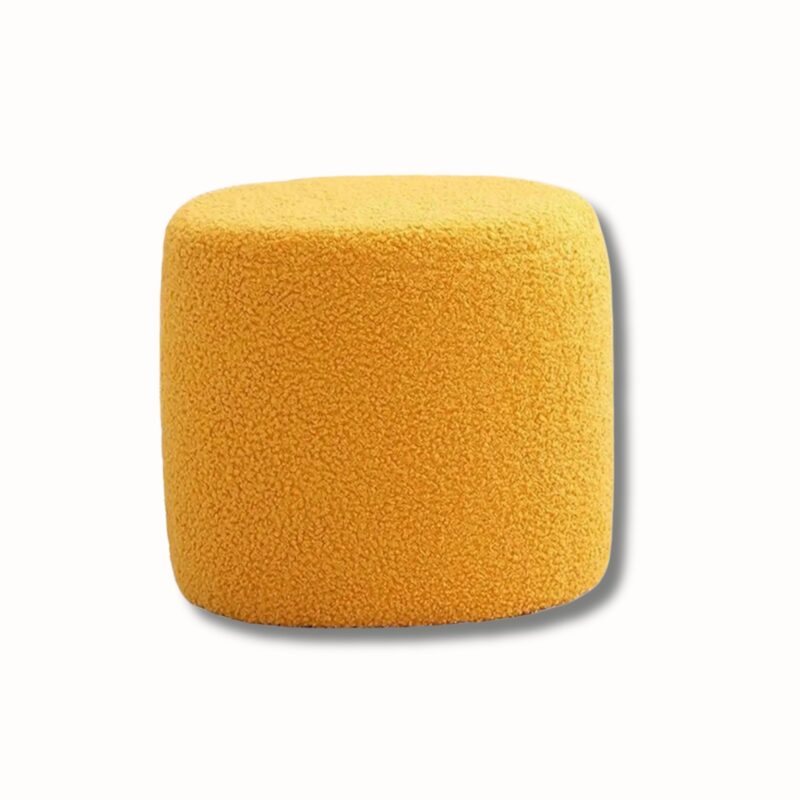Pouf repose pied velours cube 20x19 cm tabouret stable et confortable – Image 5