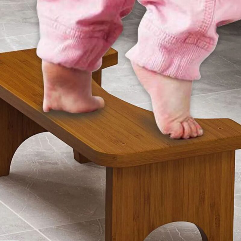 Tabouret Toilette Bambou Ergonomique Antidérapant Enfants Femmes Enceintes Seniors – Image 6