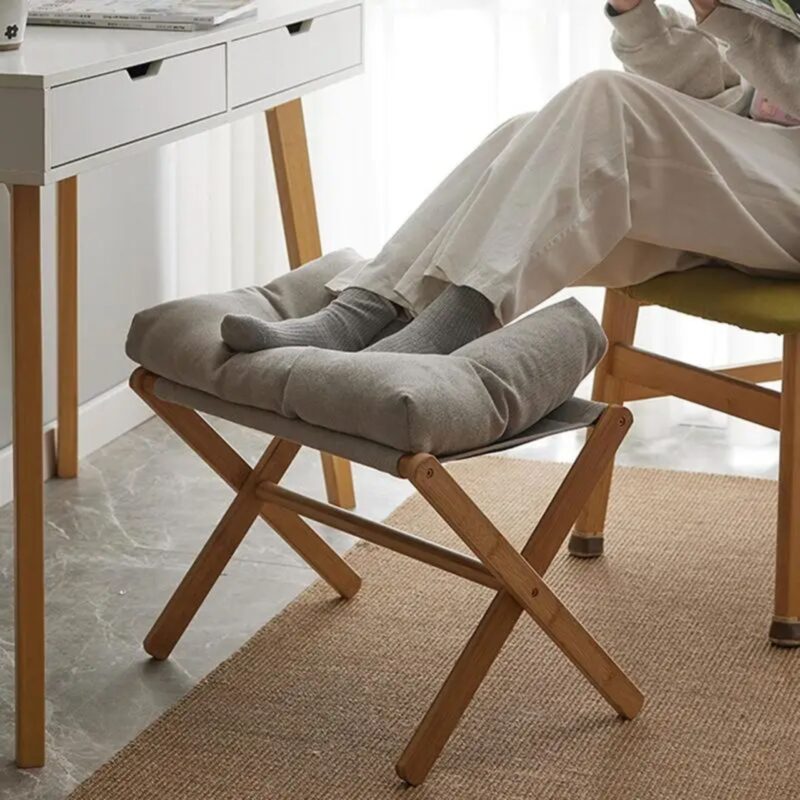 Pouf Velours Rembourré Salon Chambre Bureau Extérieur Confort Design Pratique – Image 6