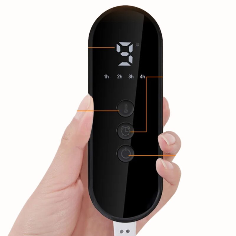 Chauffe-Pieds Électrique 100W Télécommande 4 Vitesses Minuteur Lavable Thérapeutique – Image 4